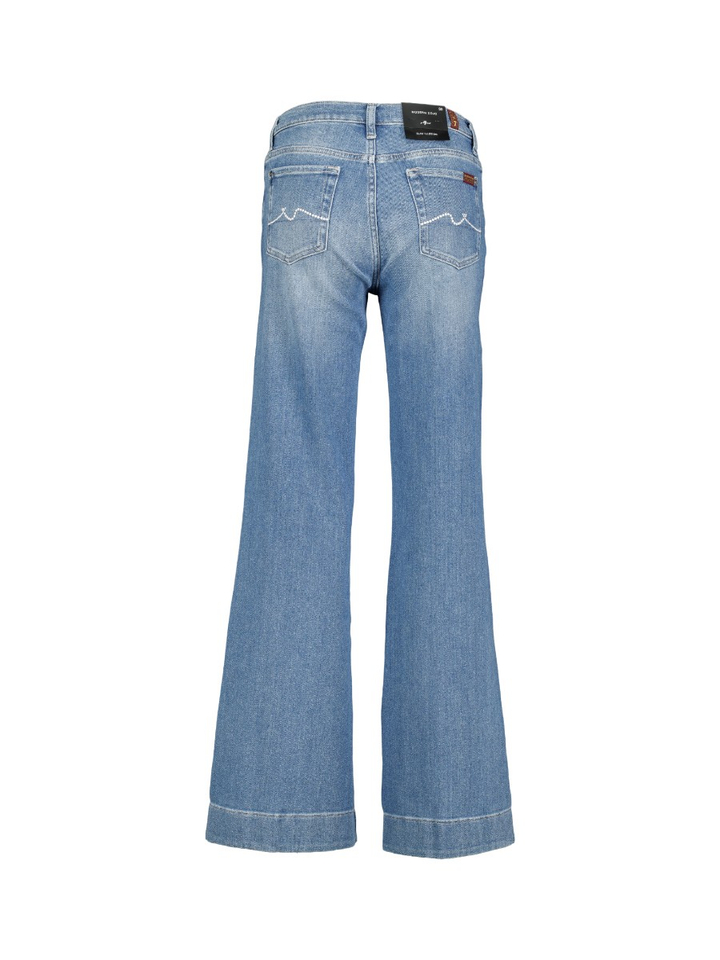 Lichtblauwe wide leg jeans Modern Dojo For All Mankind 