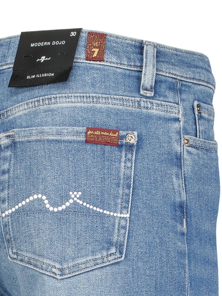 Lichtblauwe wide leg jeans Modern Dojo For All Mankind 