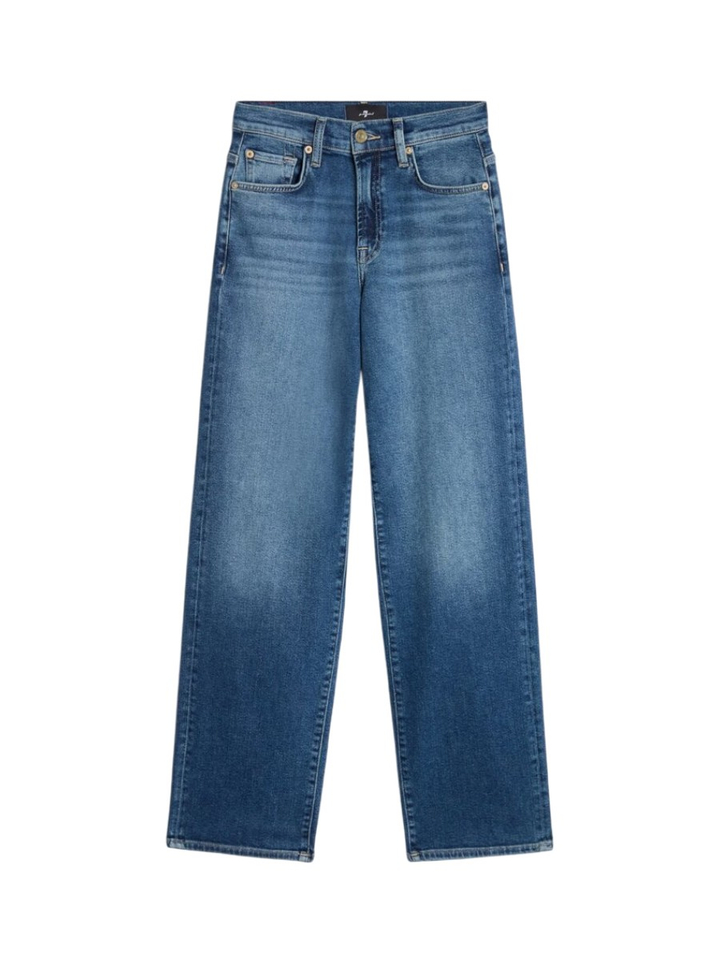 Blauwe straight fit jeans For All Mankind 
