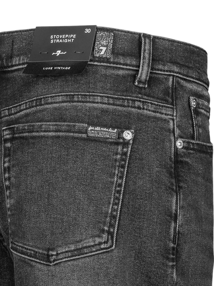 Zwarte straight fit jeans For All Mankind 
