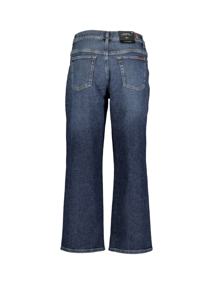 Blauwe straight fit ankle fit jeans For All Mankind 