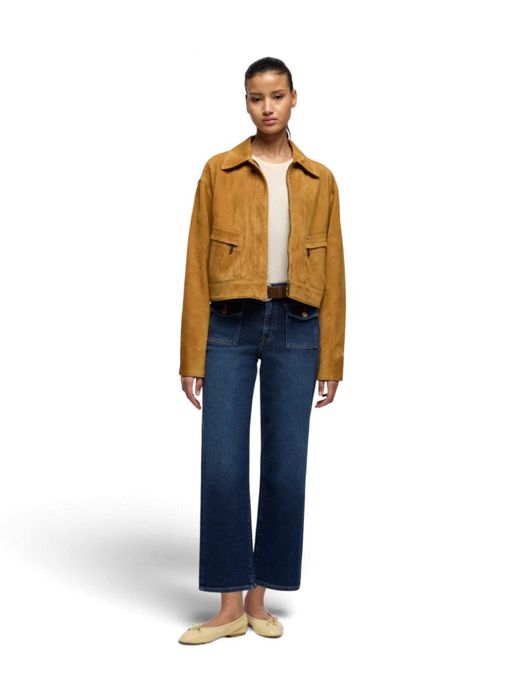 Blauwe straight fit ankle fit jeans For All Mankind