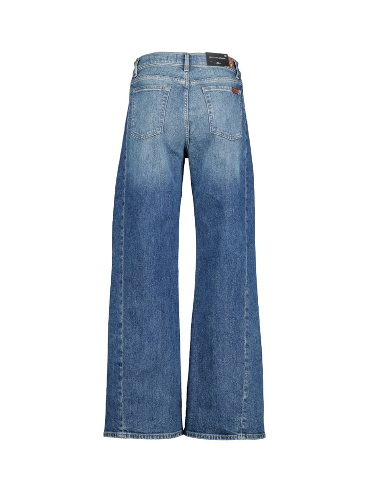 Blauwe wide leg jeans For All Mankind 