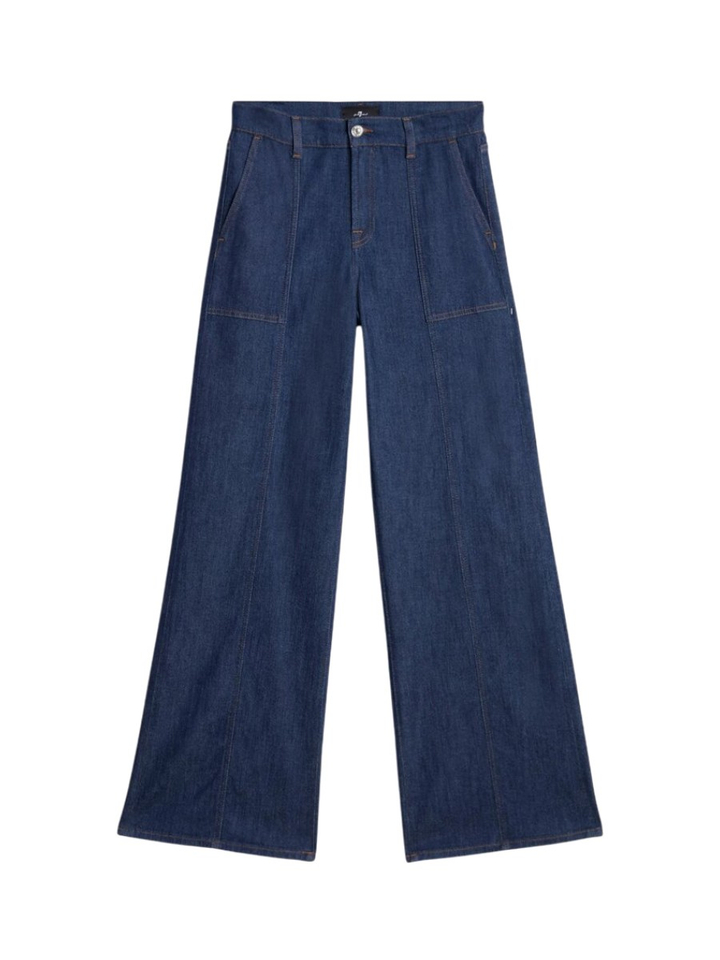 Donkerblauwe straight jeans Lotta For All Mankind