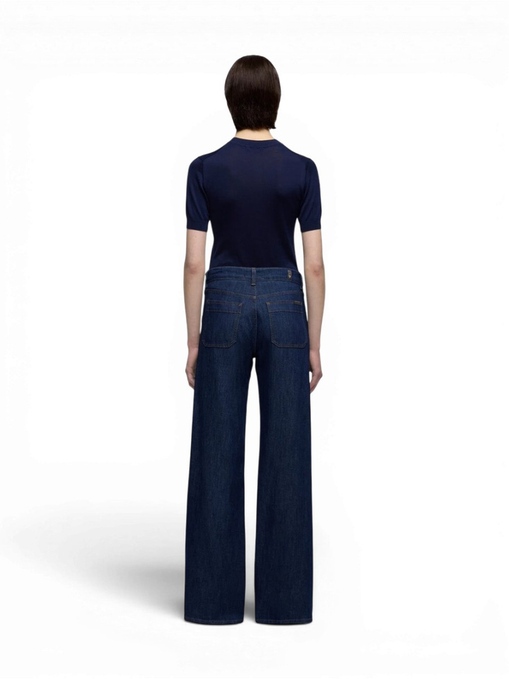 Donkerblauwe straight jeans Lotta For All Mankind