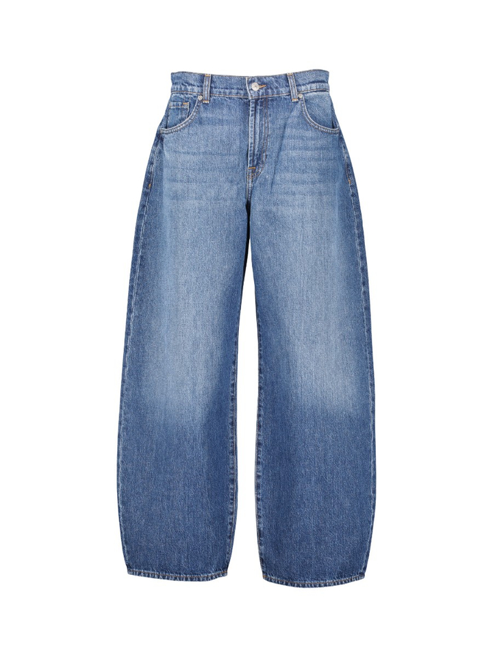 Donkerblauwe barrel fit jeans Bonnie For All Mankind 