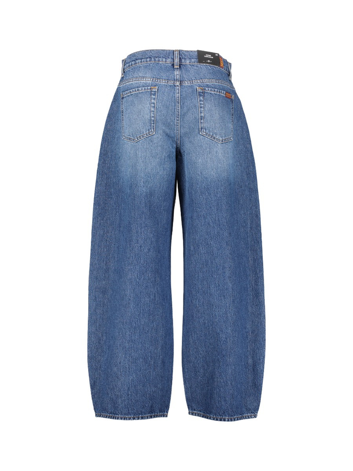 Donkerblauwe barrel fit jeans Bonnie For All Mankind 