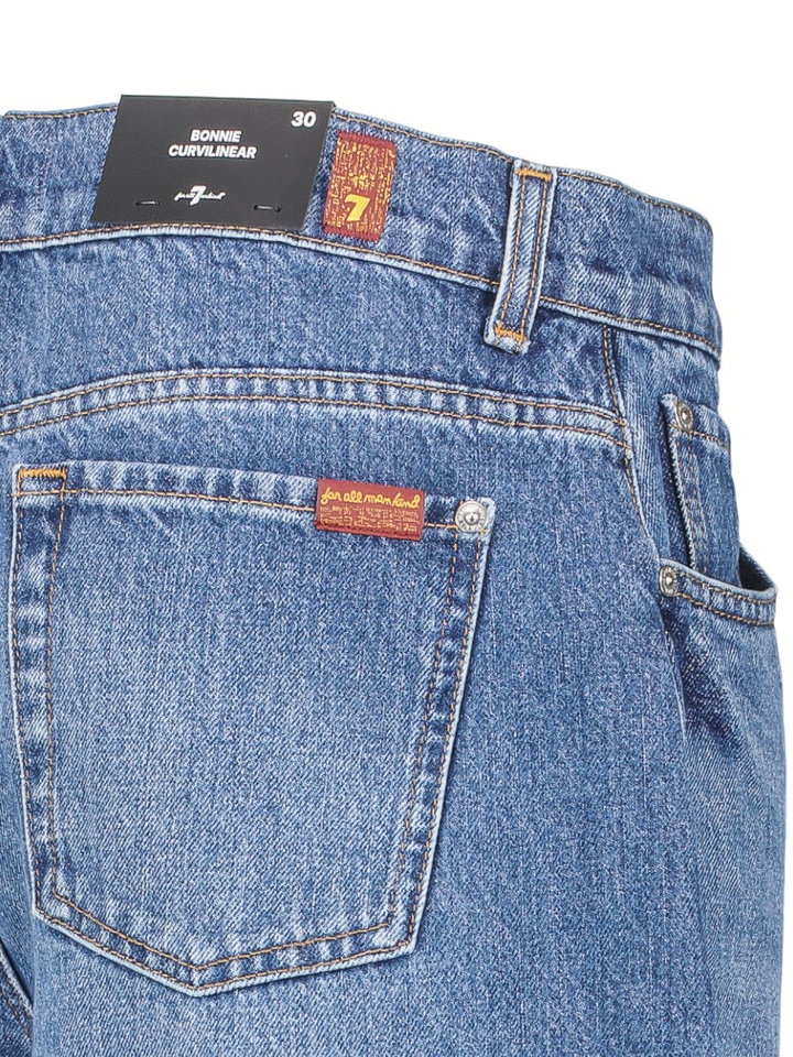 Donkerblauwe barrel fit jeans Bonnie For All Mankind 