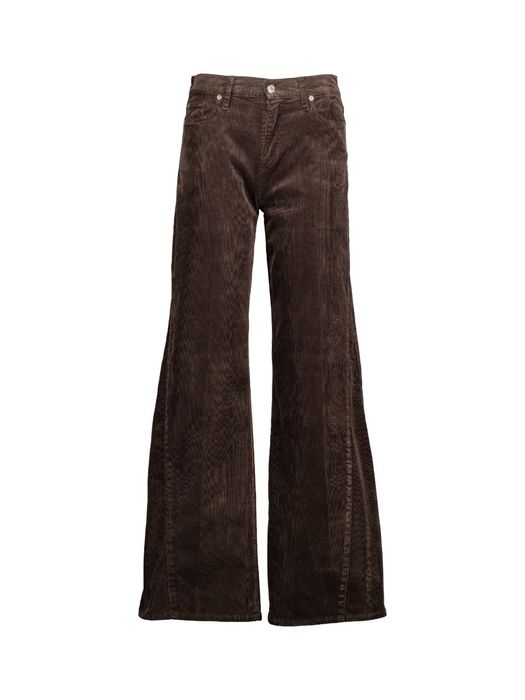 Corduroy coffee bean bruine broek in ribfluweel Lotta For All Mankind