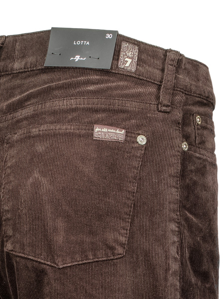 Corduroy coffee bean bruine broek in ribfluweel Lotta For All Mankind
