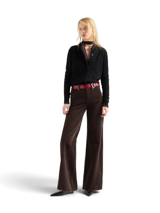 Corduroy coffee bean bruine broek in ribfluweel Lotta For All Mankind