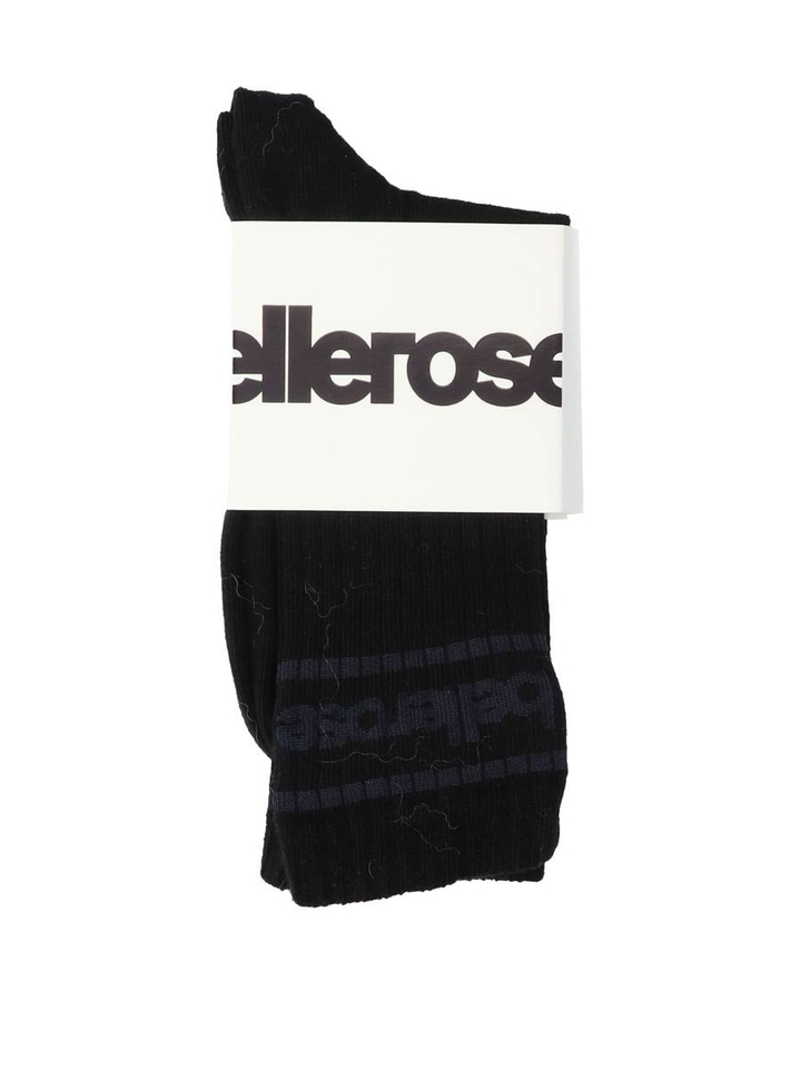 Zwarte kousen met donkerblauwe details Bellerose 