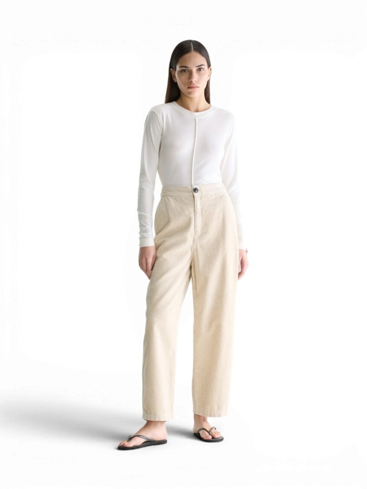 Beige broek in ribfluweel Pasop Bellerose