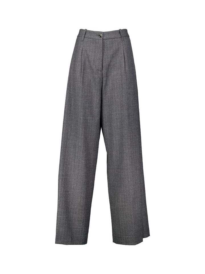 Grijze broek met fijne krijtstreep Nine Inthe Morning