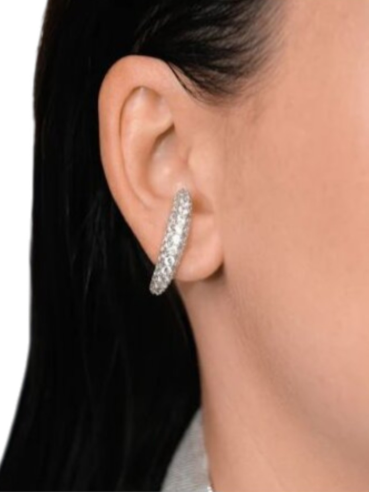 Zilver oorbellen Vif diamond earstud Billion Avenue