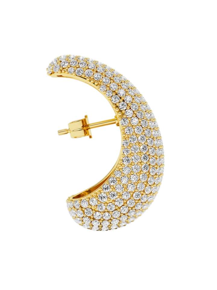 Gouden Bulb diamond earstud Billion Avenue