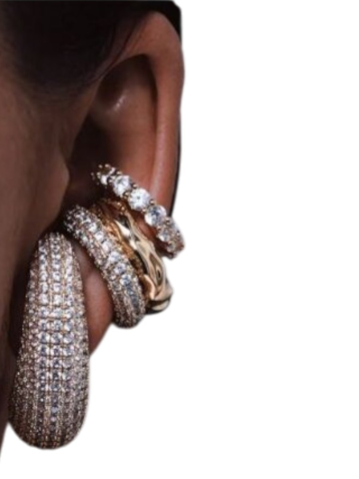 Gouden Bulb diamond earstud Billion Avenue