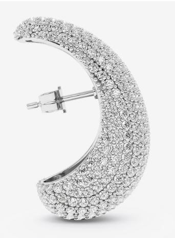Zilver Bulb diamand earstud Billion Avenue