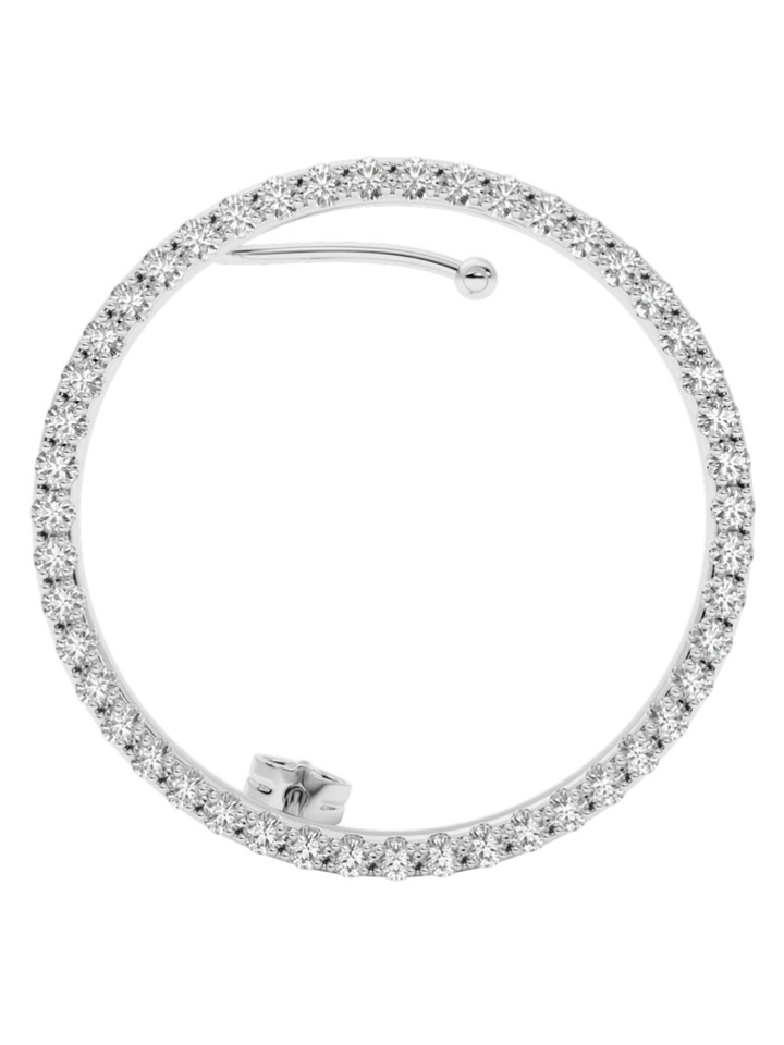 Zilver Kay diamond earstud Billion Avenue 