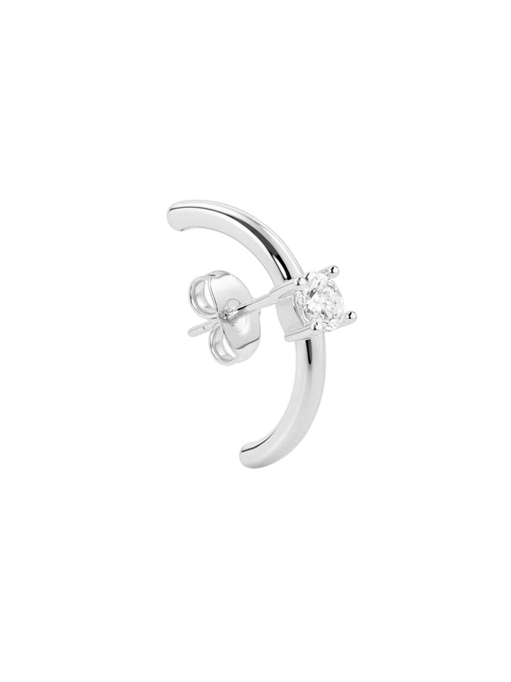 Zilver solitaire huge earstud Billion Avenue 