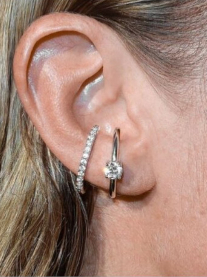 Zilver solitaire huge earstud Billion Avenue 