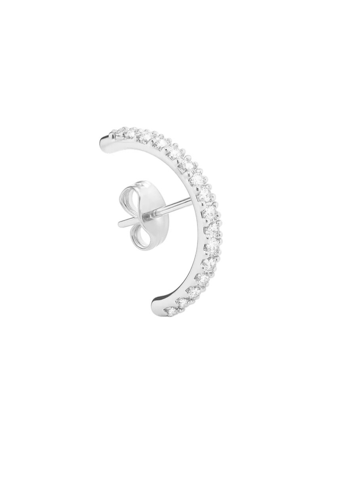 Zilver diamond hug earstud Billion Avenue 