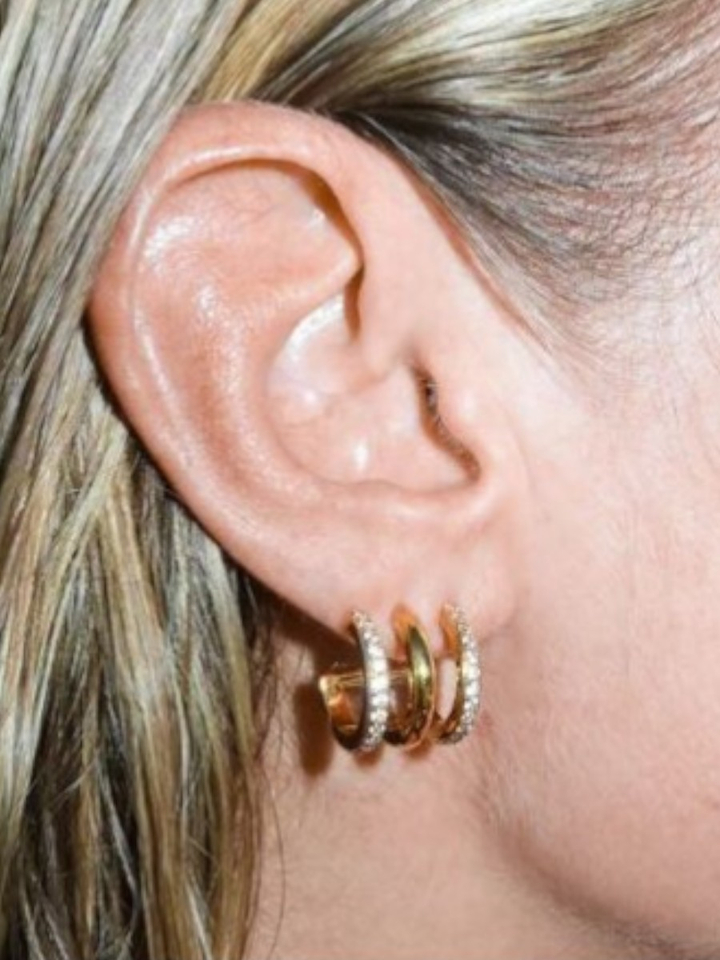 Gouden trio Ivy earstud Billion Avenue 