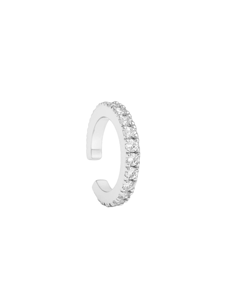 Zilver oorbellen classic diamond earcuff Billion Avenue