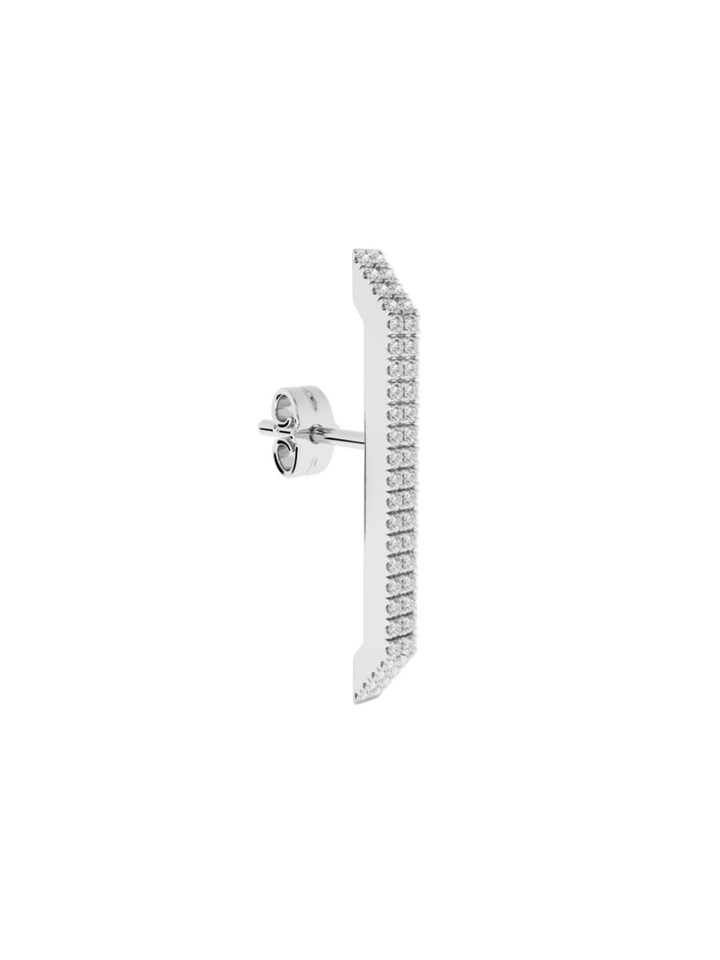 Zilver oorbellen Odette Lunettes diamond earstud Billion Avenue 