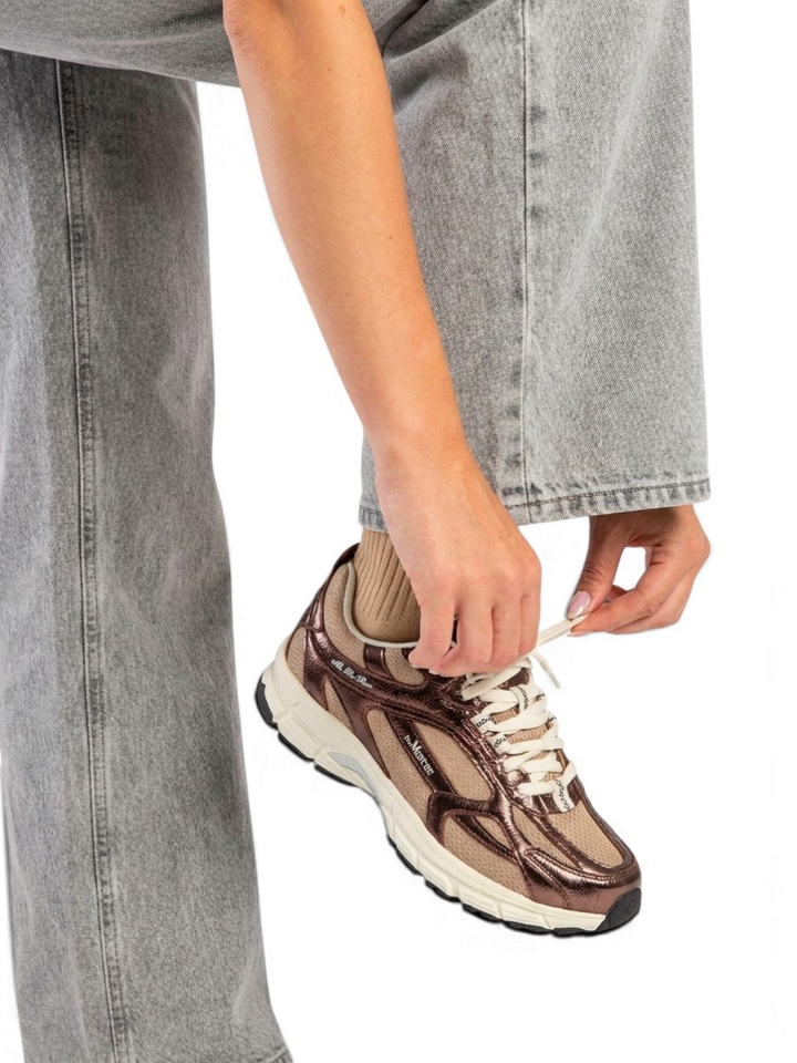 Brons lage sneakers Re-Run Cracked Mercer