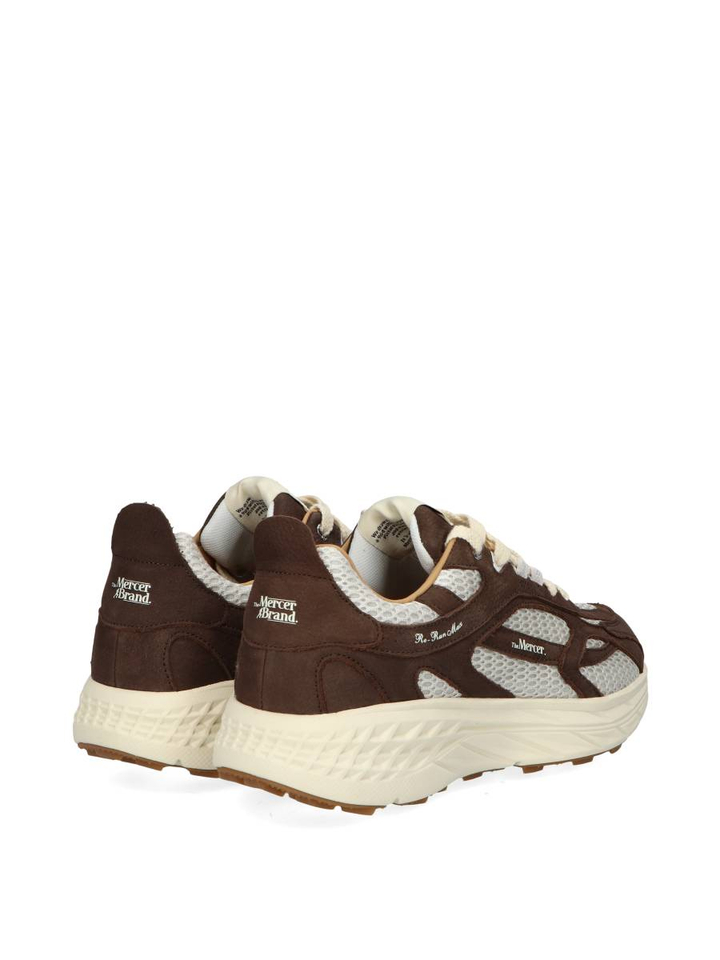 Donkerbruine lage sneakers Run max Nubuk Mercer