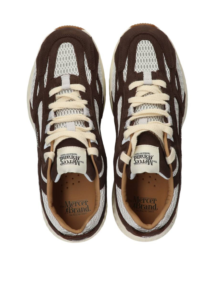 Donkerbruine lage sneakers Run max Nubuk Mercer