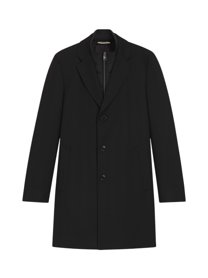 Zwarte mantel Hyde Hugo Boss