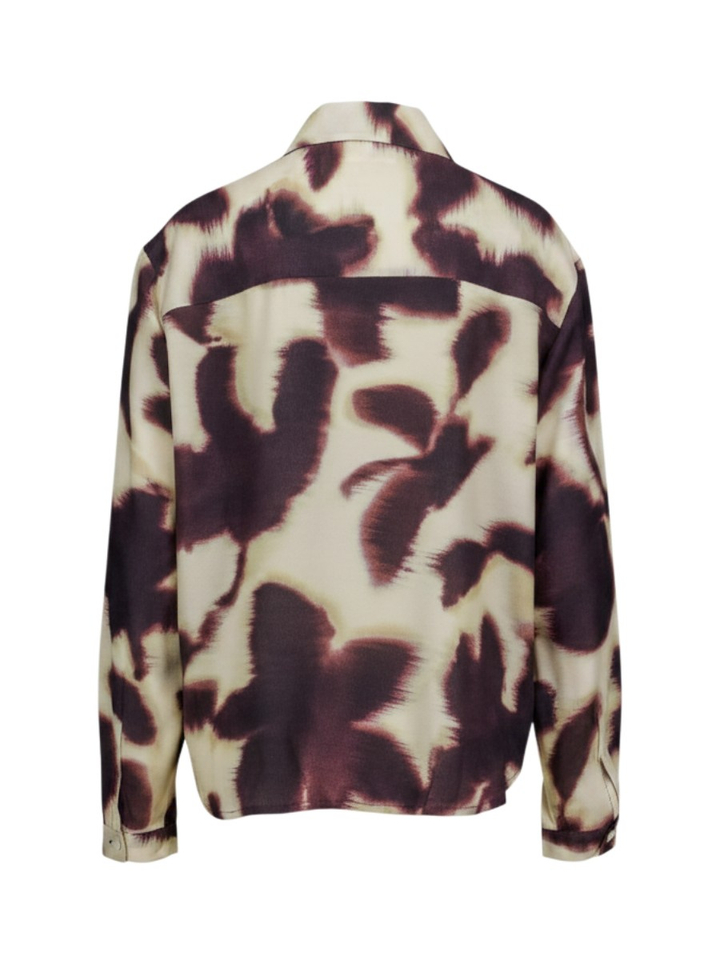 Beige/paarse blouse met print Signe Nature 