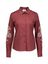 Bordeaux blouse met witte bloemen op de Mouwen Signe Nature 