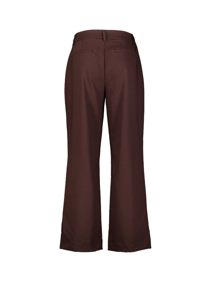 Aubergine kleurige broek met rechte pijpen Signe Nature