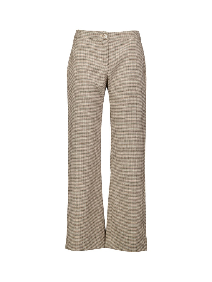 Beige broek in ruit motief Signe Nature