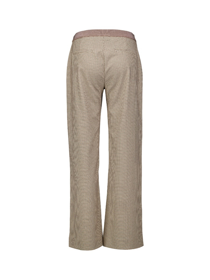 Beige broek in ruit motief Signe Nature