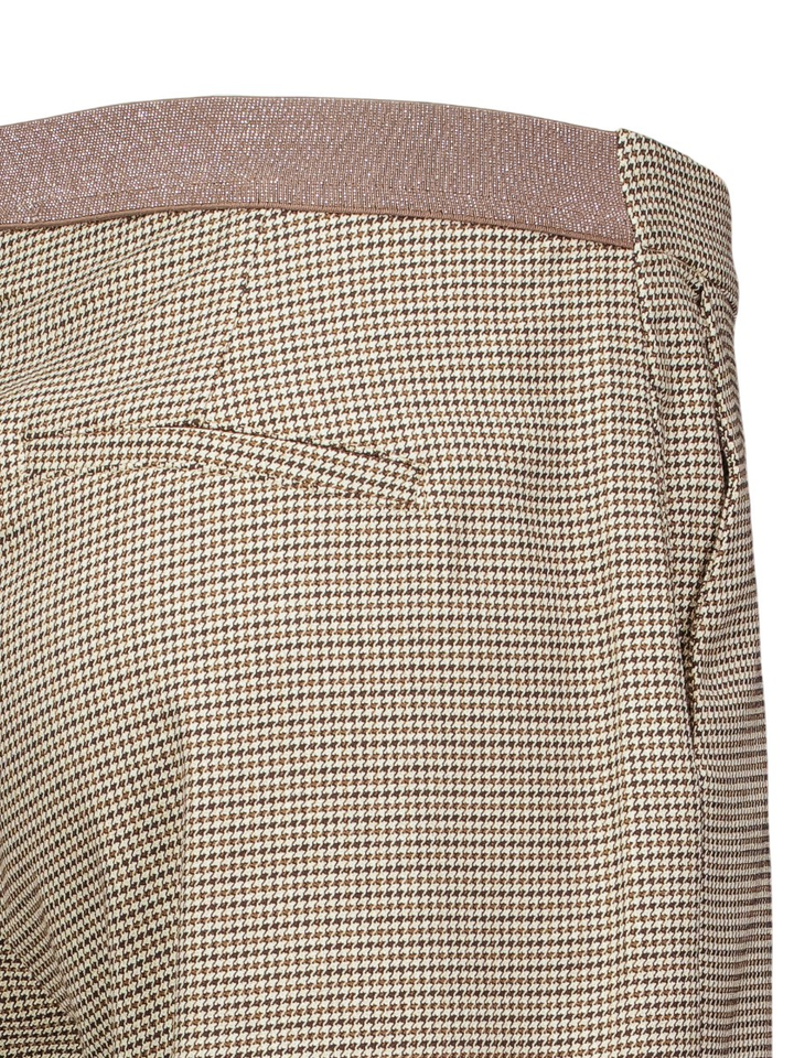 Beige broek in ruit motief Signe Nature