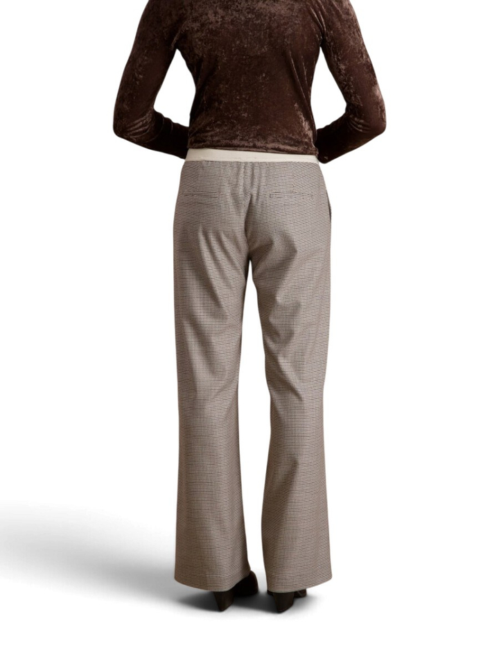 Beige broek in ruit motief Signe Nature