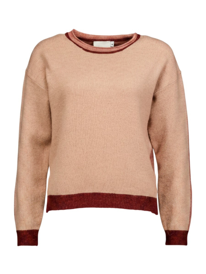 Roze multi-color trui Signe Nature