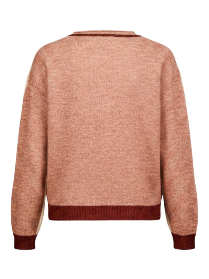 Roze multi-color trui Signe Nature