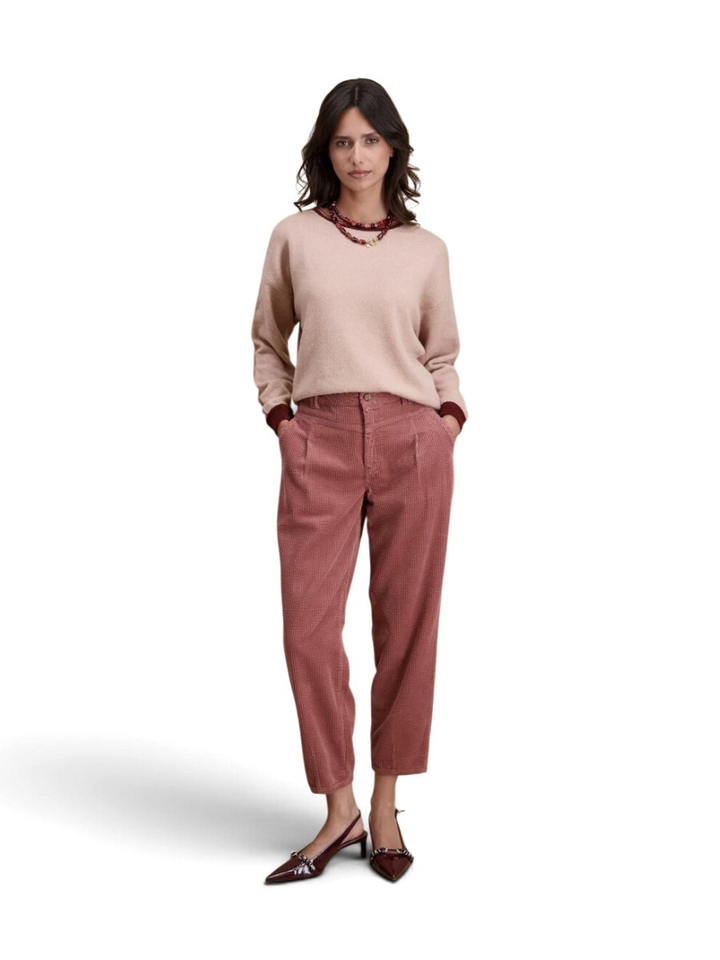 Roze multi-color trui Signe Nature