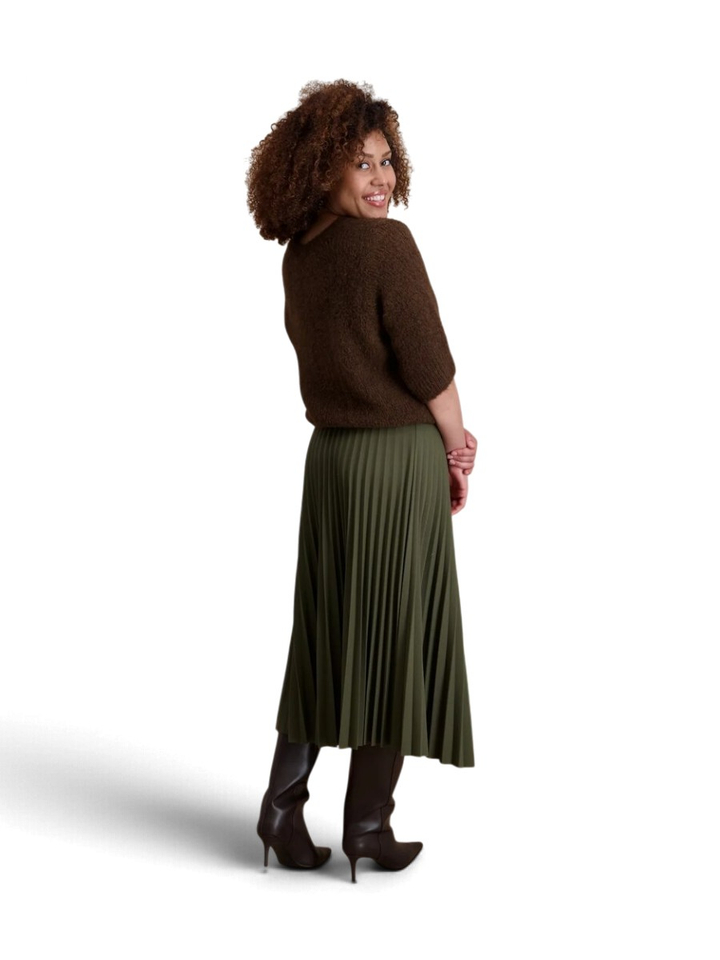 Donkerbruine pull met korte mouwen Signe Nature