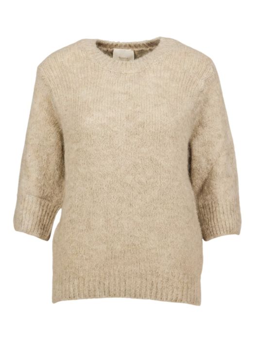 Beige pull met korte mouwen Signe Nature