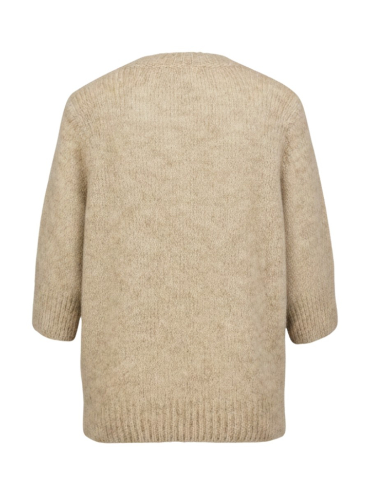 Beige pull met korte mouwen Signe Nature 