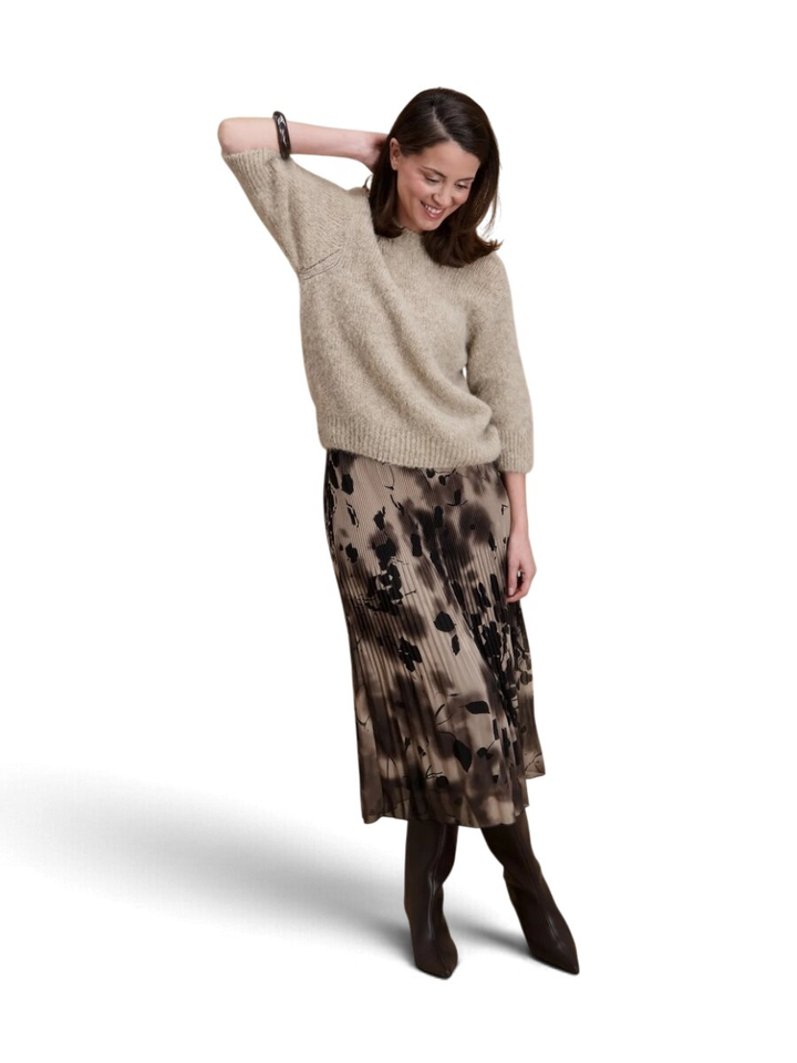 Beige pull met korte mouwen Signe Nature 