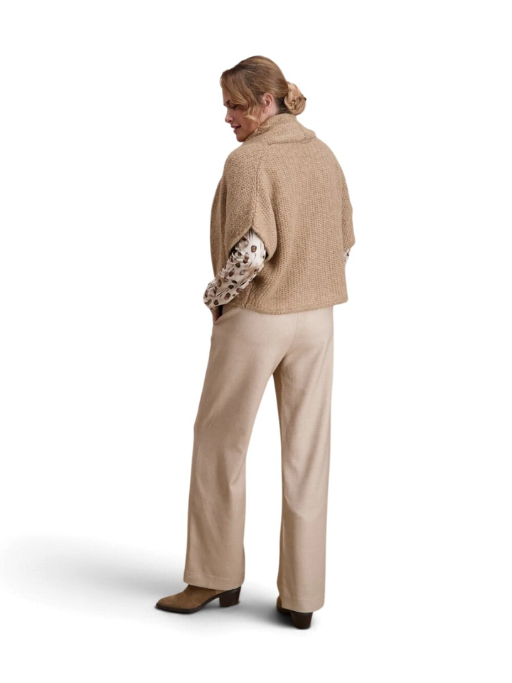 Beige mouwloze gebreide cardigan Senso