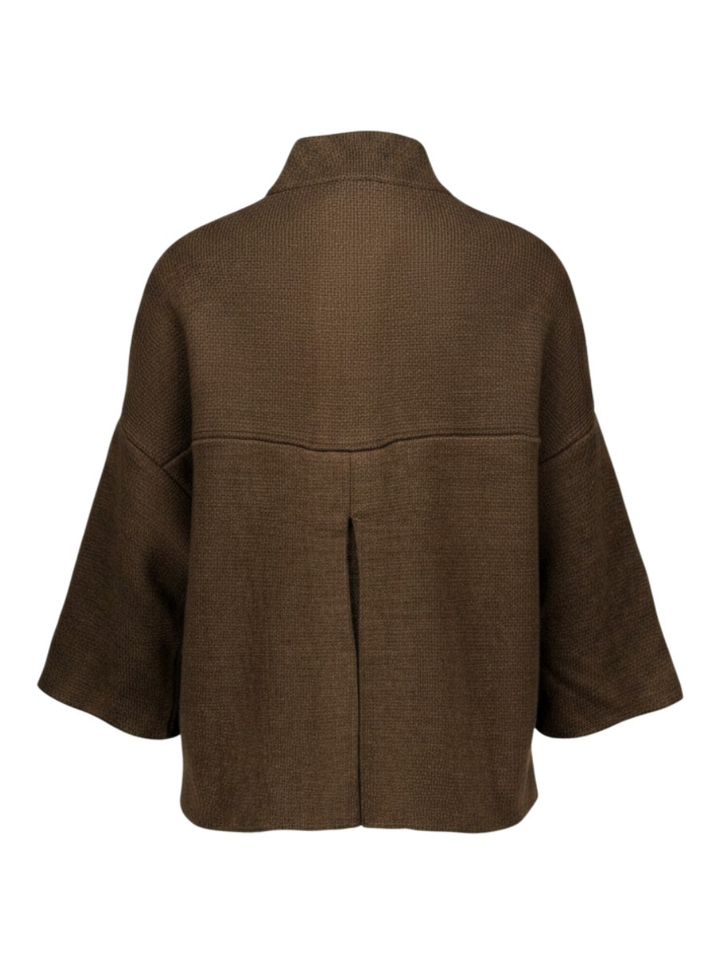 Bruine gilet met knopen Signe Nature
