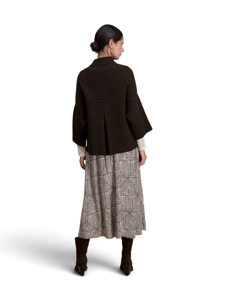 Bruine gilet met knopen Signe Nature